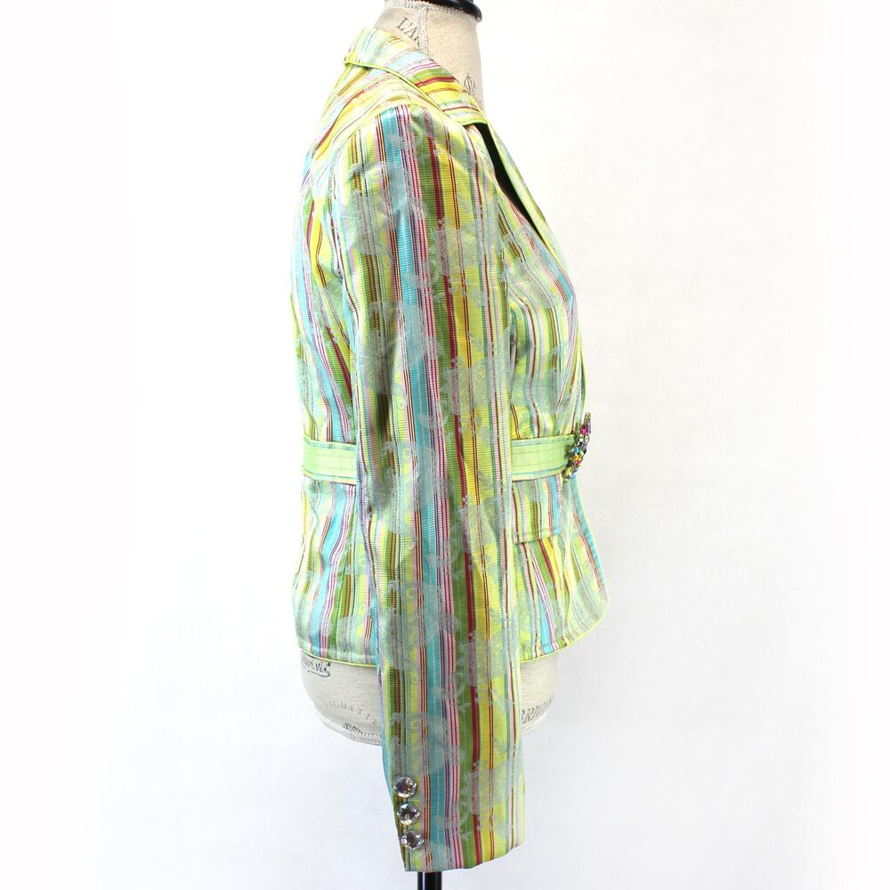 Cynthia Steffe Fancy Boho Steampunk Rockabilly Lined Jacket Blazer Medium Y2K - Picture 5 of 9